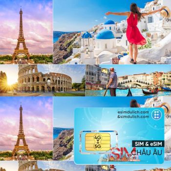 Sim Du Lịch Châu Âu Toàn Khối 15 Ngày Tốc Độ Cao